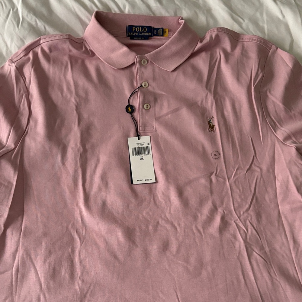 Polo by Ralph Lauren Men's Soft Pink Polo Shirt